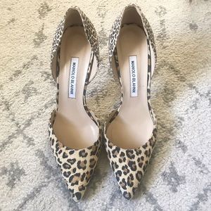 Manolo Blahnik Classic Animal Print Pump